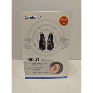 NEW - Ceretone Nexus OTC Hearing Aids CE-D36AT Ready To Use Clear Powerful Sound